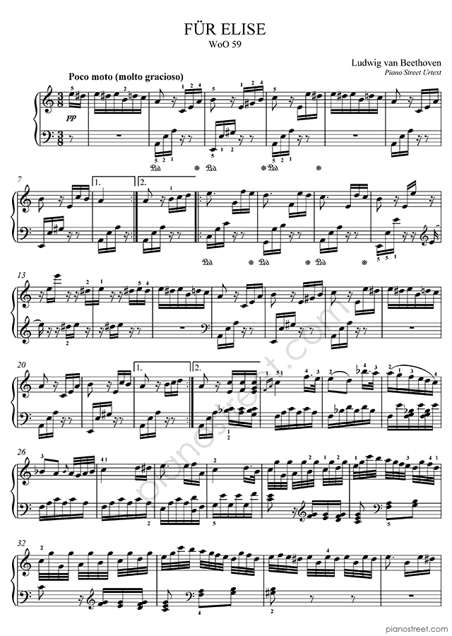 FUR ELISE PIANO TAB fur elise piano tab: