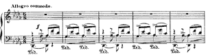 piano sheet music of El Puerto