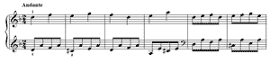 Andante from Sonatina in F  no 3 D-Minor by Thomas Attwood piano sheet music