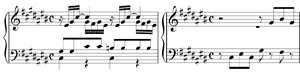 Prelude & Fugue  BWV 872 no 3 C#-major by Johann Sebastian Bach piano sheet music