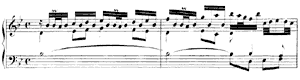 piano sheet music of Partita