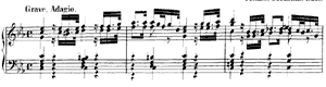 piano sheet music of Partita