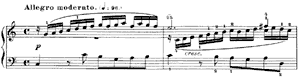 piano sheet music of Sinfonia