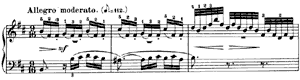 piano sheet music of Sinfonia