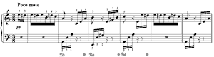 piano sheet music of F�r Elise
