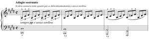 piano sheet music of Sonata 14 (Moonlight)