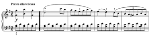 piano sheet music of Sonata 25