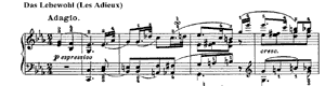 piano sheet music of Sonata 26 (Les Adieux)