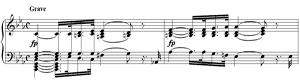 piano sheet music of Sonata 8 (Path�tique)