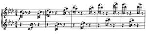 Waltz - For Four Hands  opus 52 no 13 Ab-Major by Johannes Brahms piano sheet music