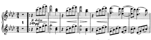 Waltz - For Four Hands  opus 52 no 8 Ab-Major by Johannes Brahms piano sheet music