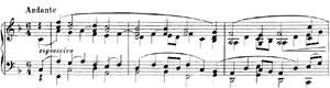 Romance  opus 118 no 5 F-Major by Johannes Brahms piano sheet music