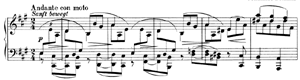 Intermezzo  opus 76 no 6 A Major by Johannes Brahms piano sheet music