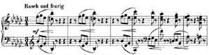piano sheet music of Scherzo