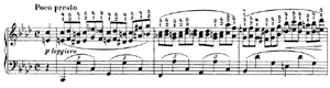 Study after an Etude by Chopin  no 1 F Minor by Johannes Brahms piano sheet music