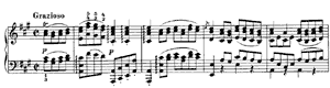 Transcription of a Gavotte by Gluck  A Major by Johannes Brahms piano sheet music