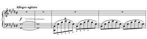 piano sheet music of Fantaisie-Impromptu