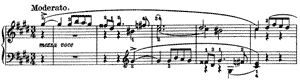 piano sheet music of Mazurka