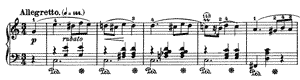 piano sheet music of Mazurka