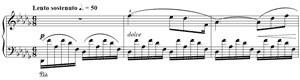 piano sheet music of Nocturne