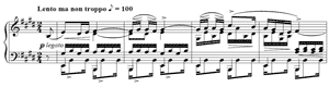 piano sheet music of Etude