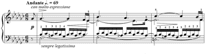 piano sheet music of Etude