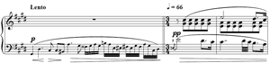 piano sheet music of Etude