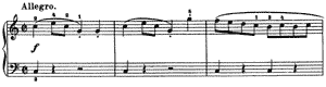 piano sheet music of Sonatina
