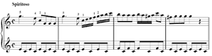 piano sheet music of Sonatina