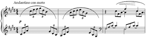 piano sheet music of Arabesque