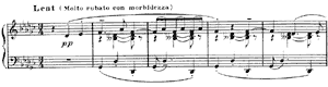 piano sheet music of La plus que lente