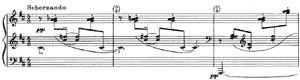 piano sheet music of Prelude - Ondine