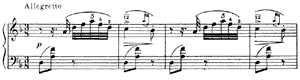 piano sheet music of Song of Autumn