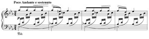 piano sheet music of Arietta