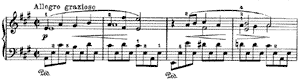 Gade  opus 57 no 2 A-Major by Edvard Grieg piano sheet music