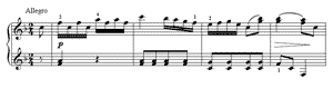 Allegro  F-Major by Joseph Haydn piano sheet music