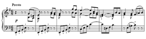 piano sheet music of Sonata