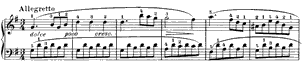 piano sheet music of Sonatina
