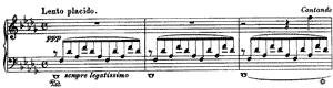 piano sheet music of Consolation