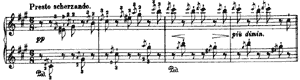 piano sheet music of Gnomenreigen