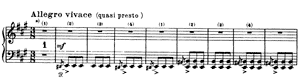 piano sheet music of Mephisto Waltz no 1