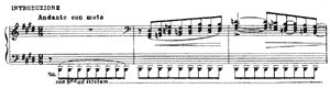 piano sheet music of Sonetto 104