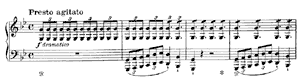 piano sheet music of Schubert: Erlk�nig