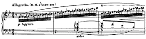 piano sheet music of Feux Follets