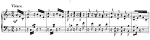 Vivace  opus 72 no 6 F Major by Felix Mendelssohn piano sheet music
