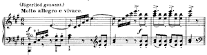 Hunting Song  opus 19 no 3 A-Major by Felix Mendelssohn piano sheet music