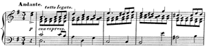 Andante  opus 2 no 1 G Major by Fanny Mendelssohn-Hensel piano sheet music