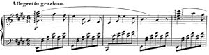 Allegretto grazioso  opus 2 no 3 E Major by Fanny Mendelssohn-Hensel piano sheet music