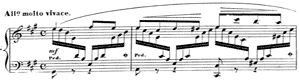 Allegro molto vivace  opus 2 no 4 A-Major by Fanny Mendelssohn Hensel piano sheet music