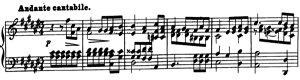 Andante cantabile  opus 6 no 3 F-sharp Major by Fanny Mendelssohn-Hensel piano sheet music